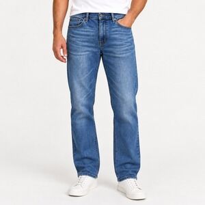 Truth + Theory Men's 34x32 Medium Wash Straight Leg Jeans Classic 5 Pocket Denim